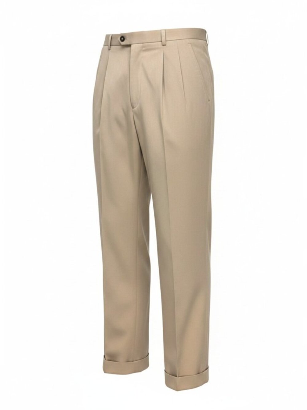 Cutter & Buck Tan Pleated Cuffed Performance Dress Pant‎